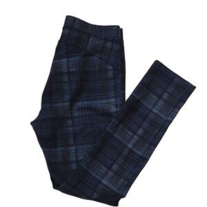 Abbeline Black and Gray Plaid Elastic Waist Pants Size Small